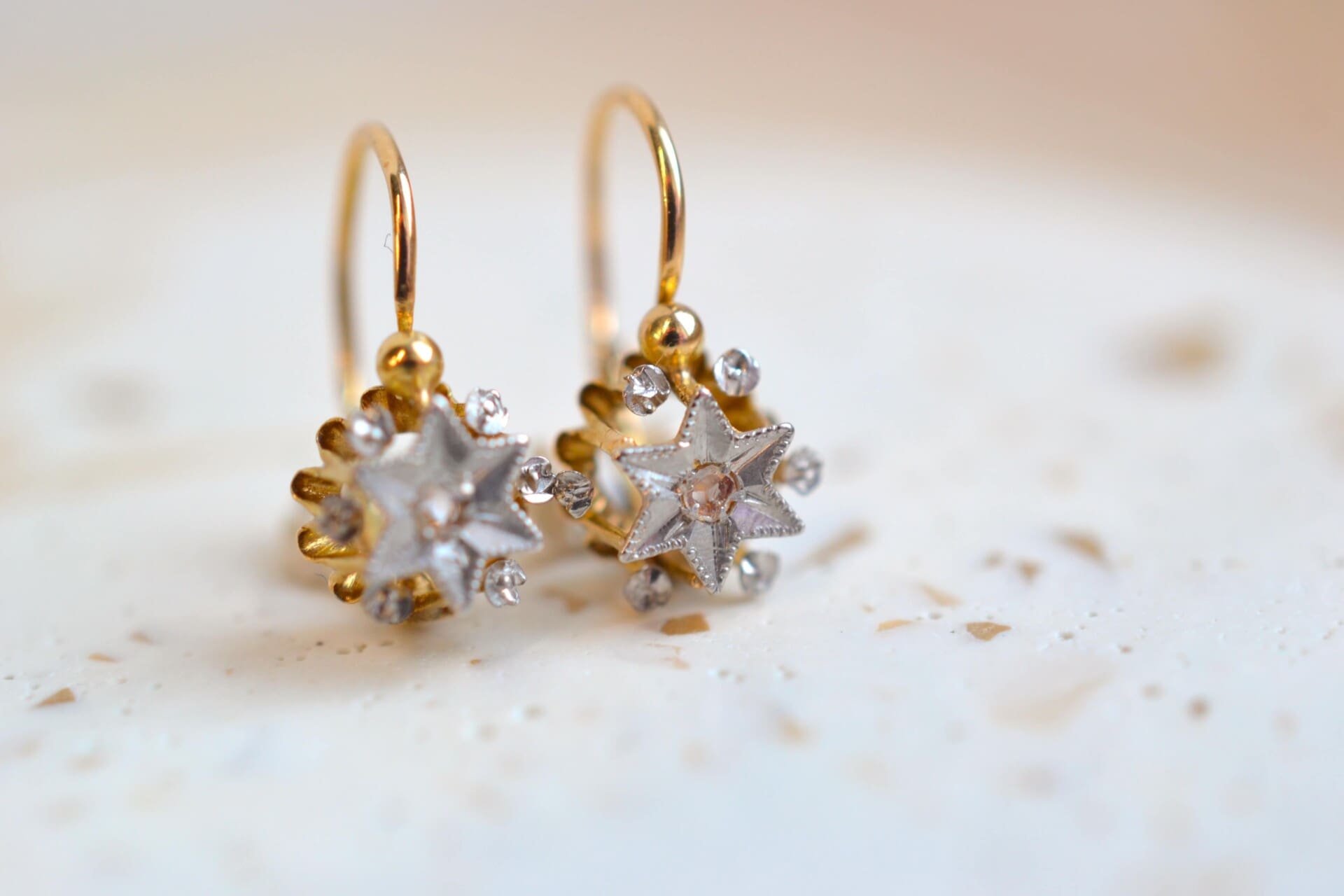 Dormeuses étoiles 2 Ors et Diamants