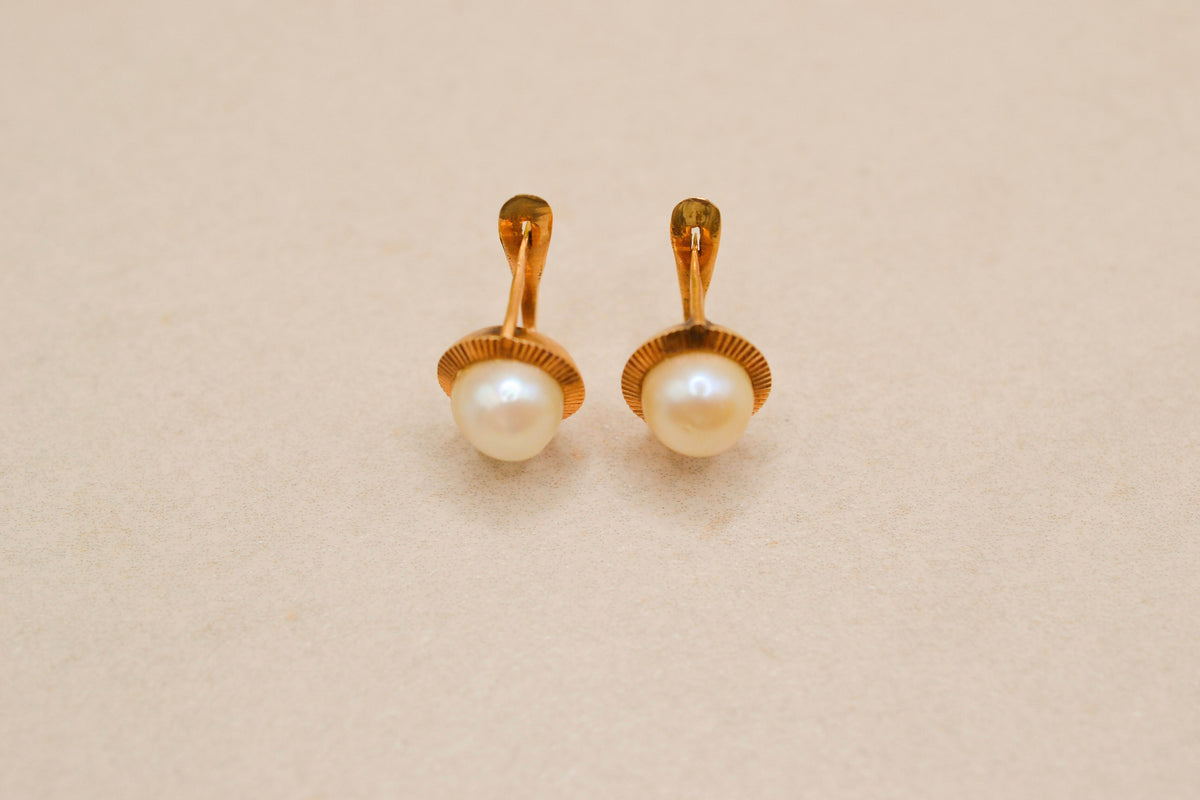 Dormeuses striées Perles