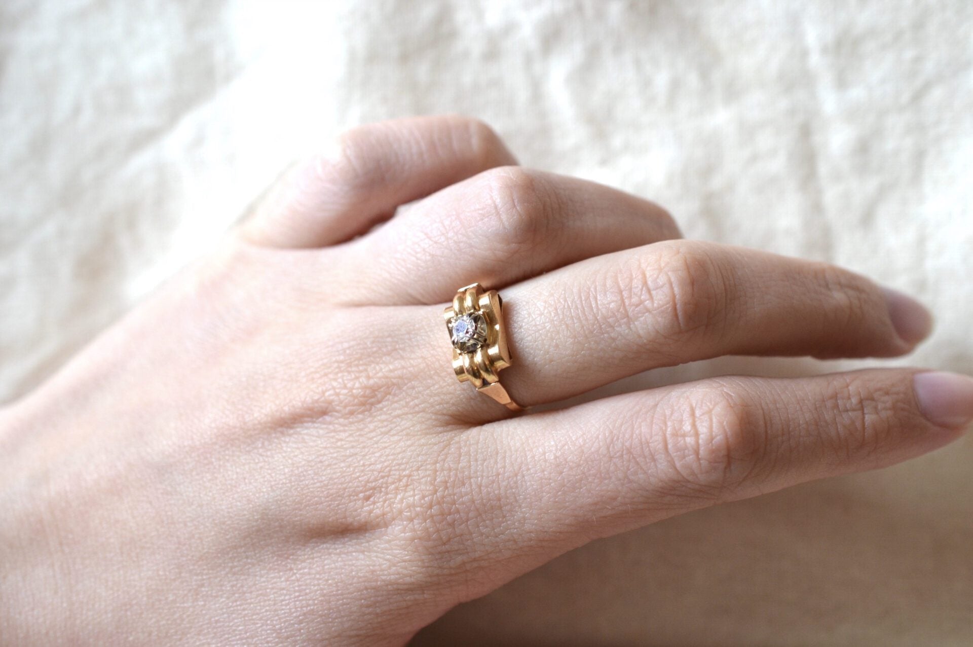 Bague style Tank Oxyde