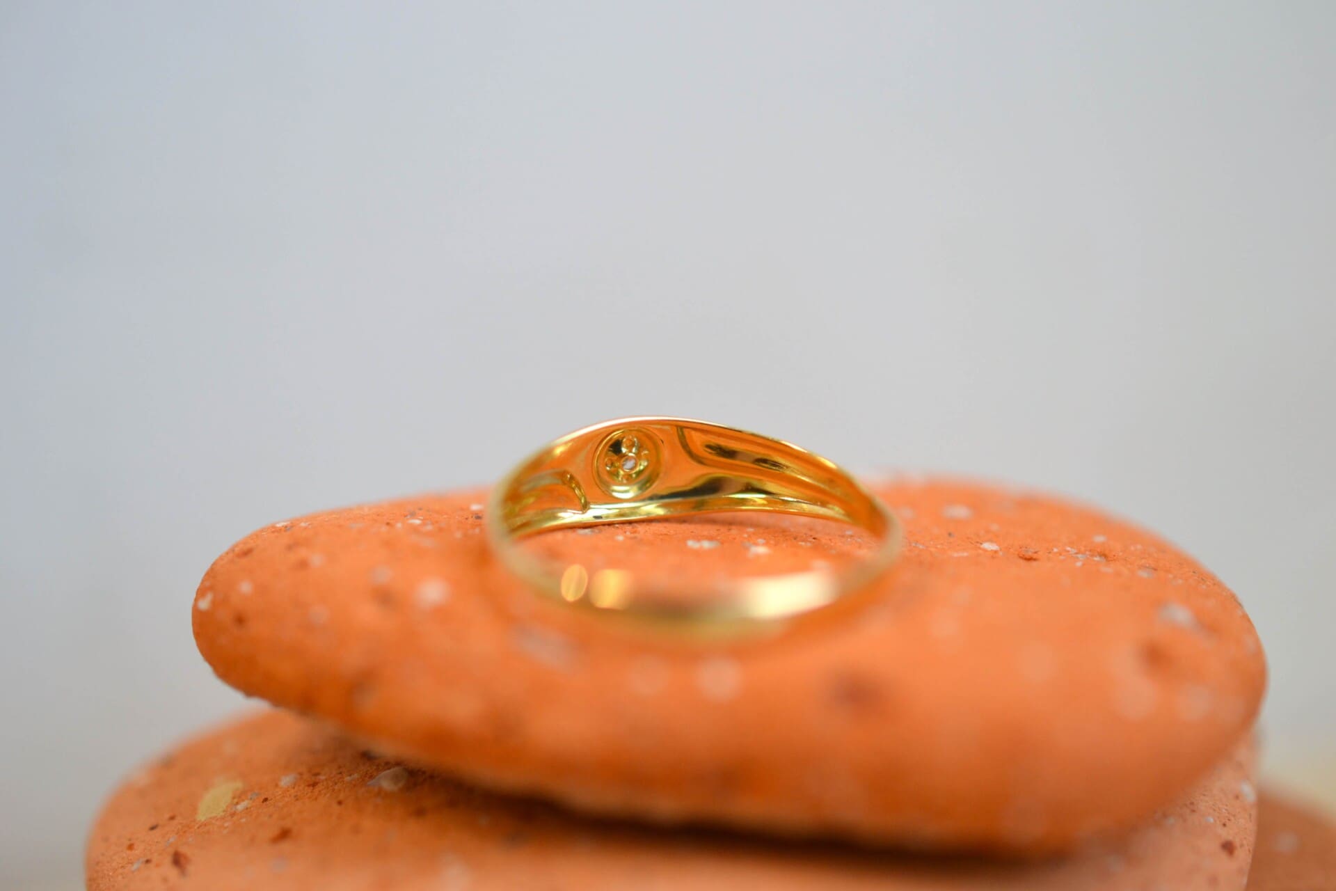 Bague Jonc Diamant rainurée