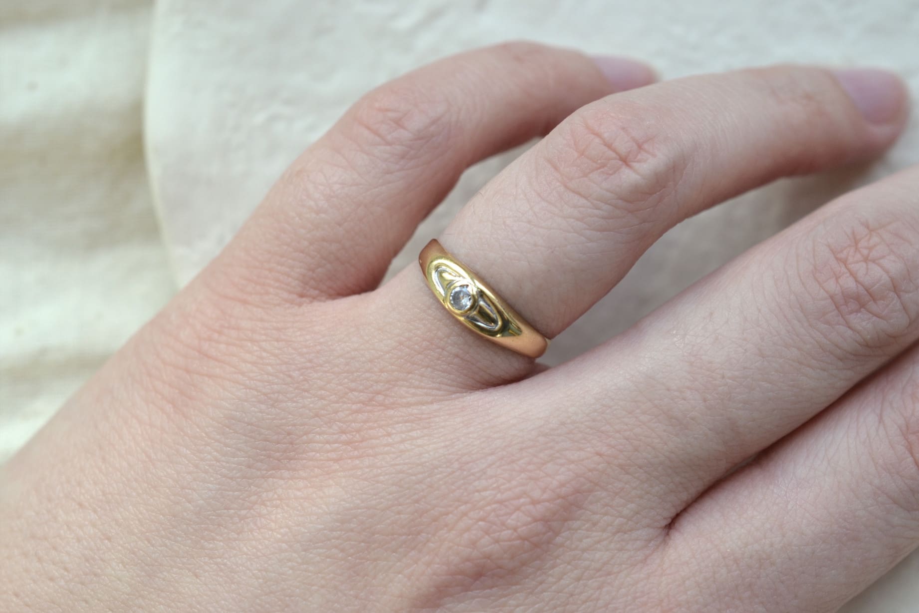 Bague Jonc oxyde