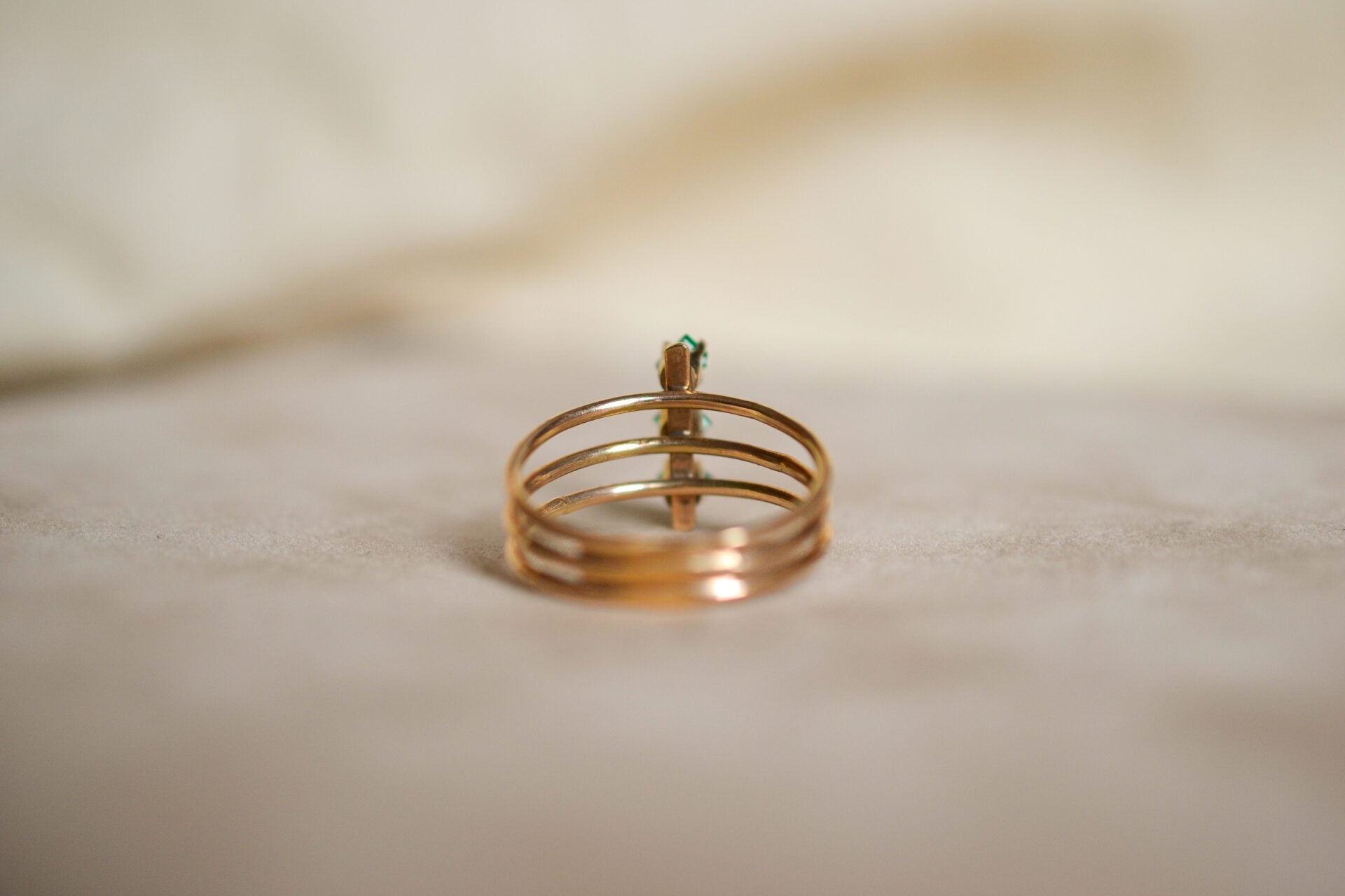 Bague Multi-anneaux Emeraudes