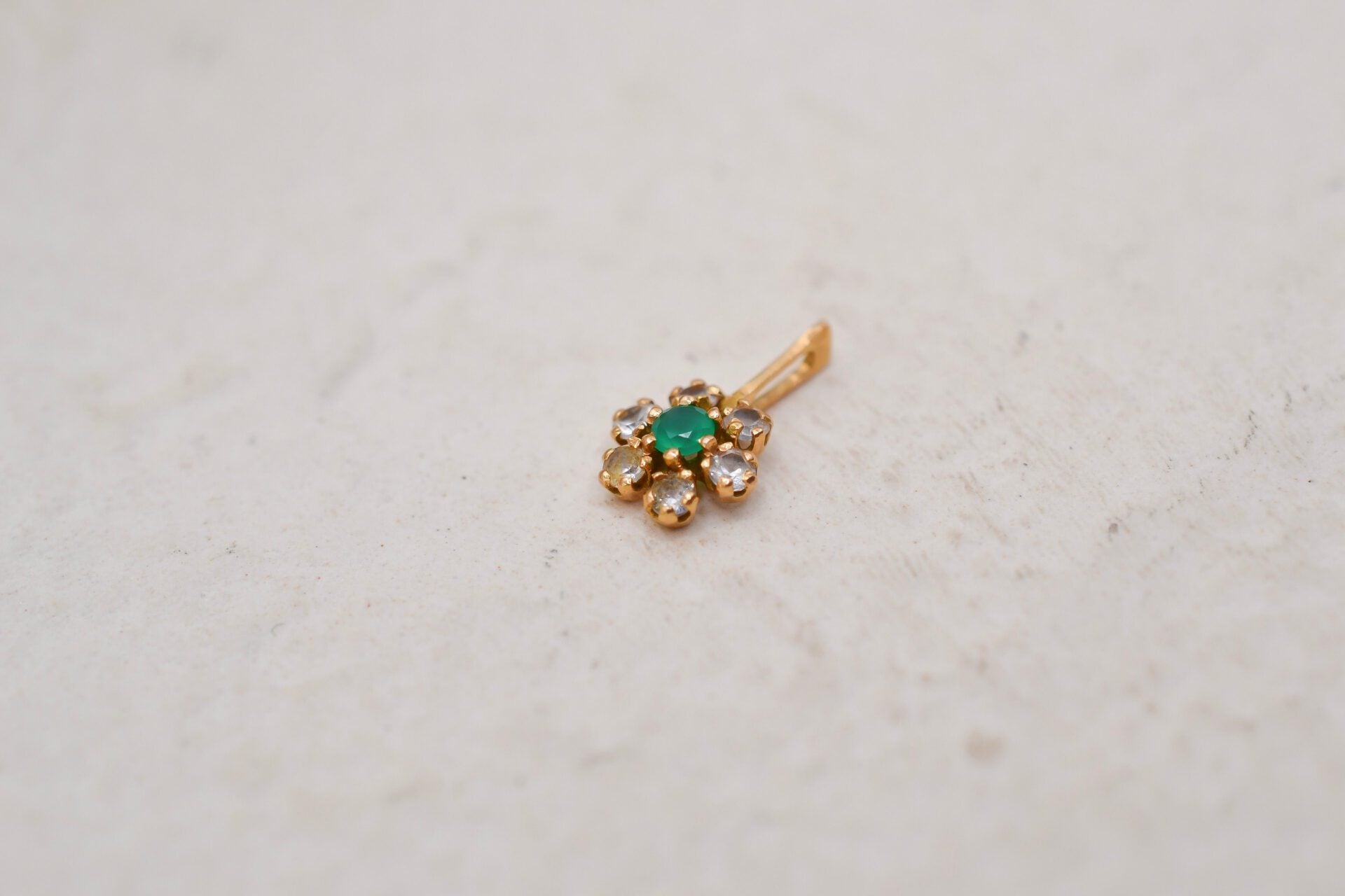 Pendentif Marguerite Chrysoprase