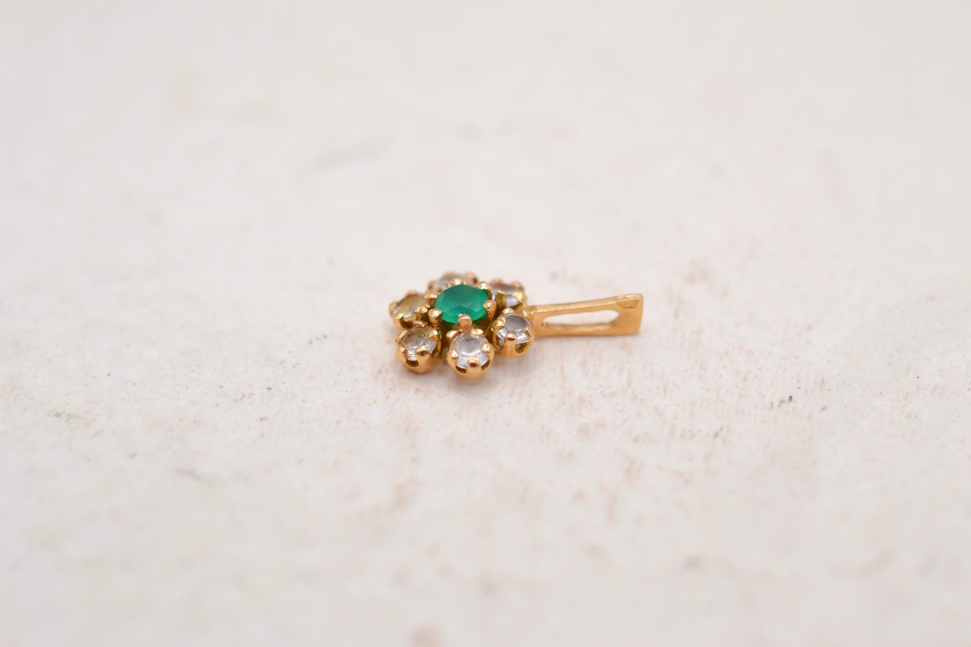 Pendentif Marguerite Chrysoprase