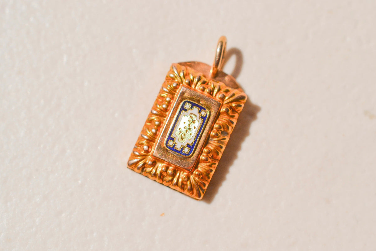 Pendentif fermoir Napoléon III Email