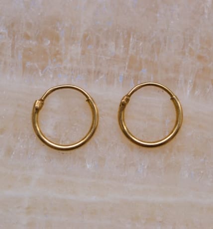 Petites créoles lisses - boucles d'oreilles anciennes