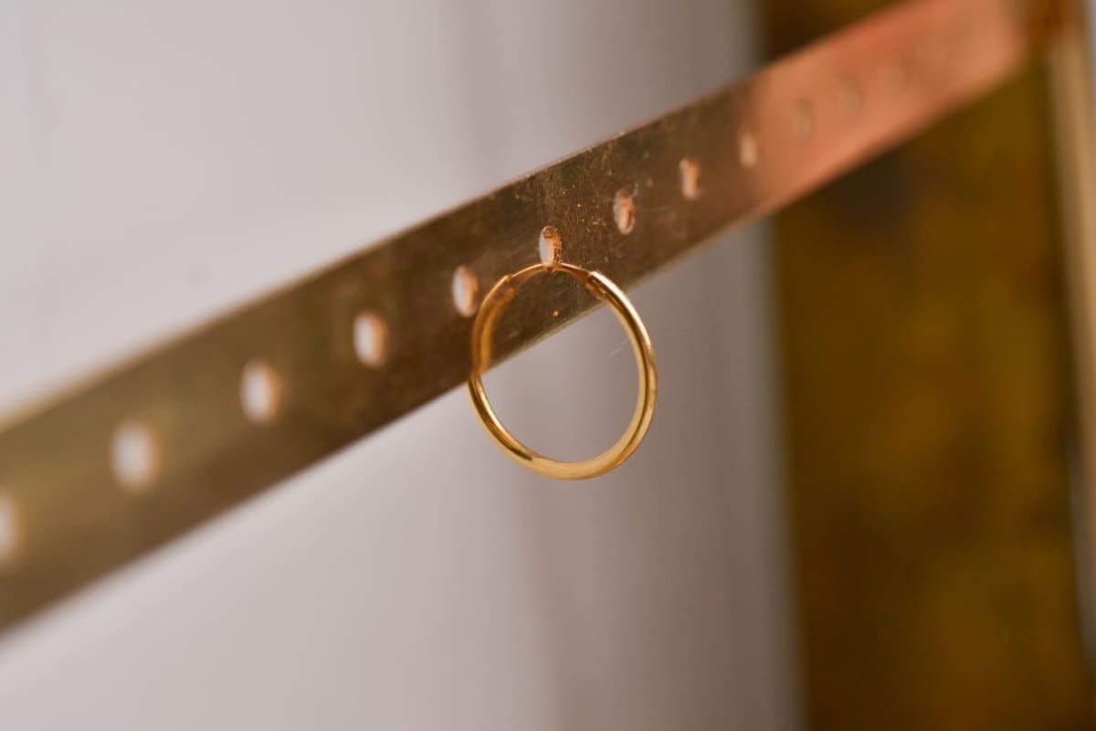 Mono créole Or jaune - boucle d'oreille ancienne