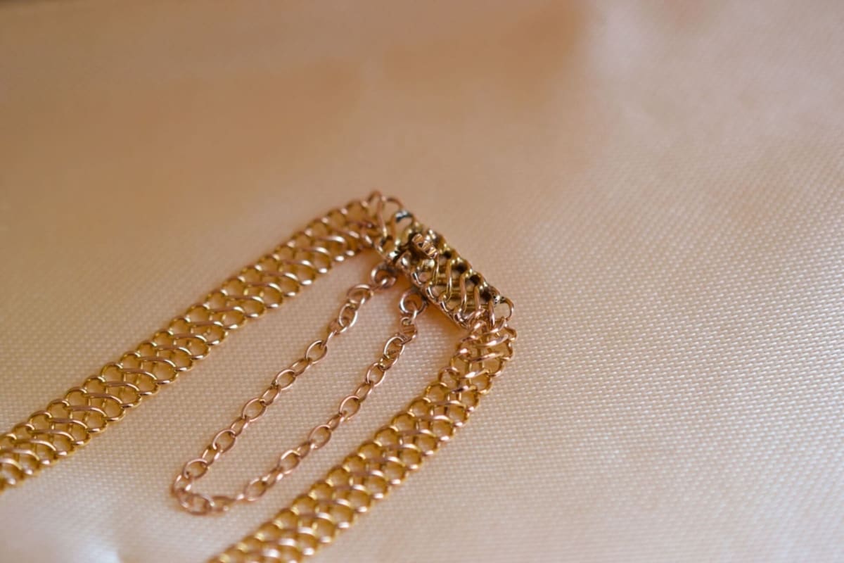 Bracelet ancien maille américaine - bracelet Or jaune