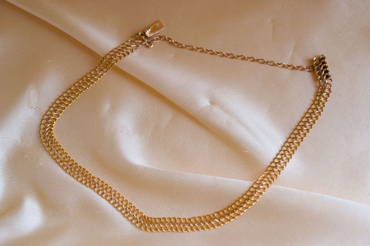 Bracelet ancien maille américaine - bracelet Or jaune 18 carats