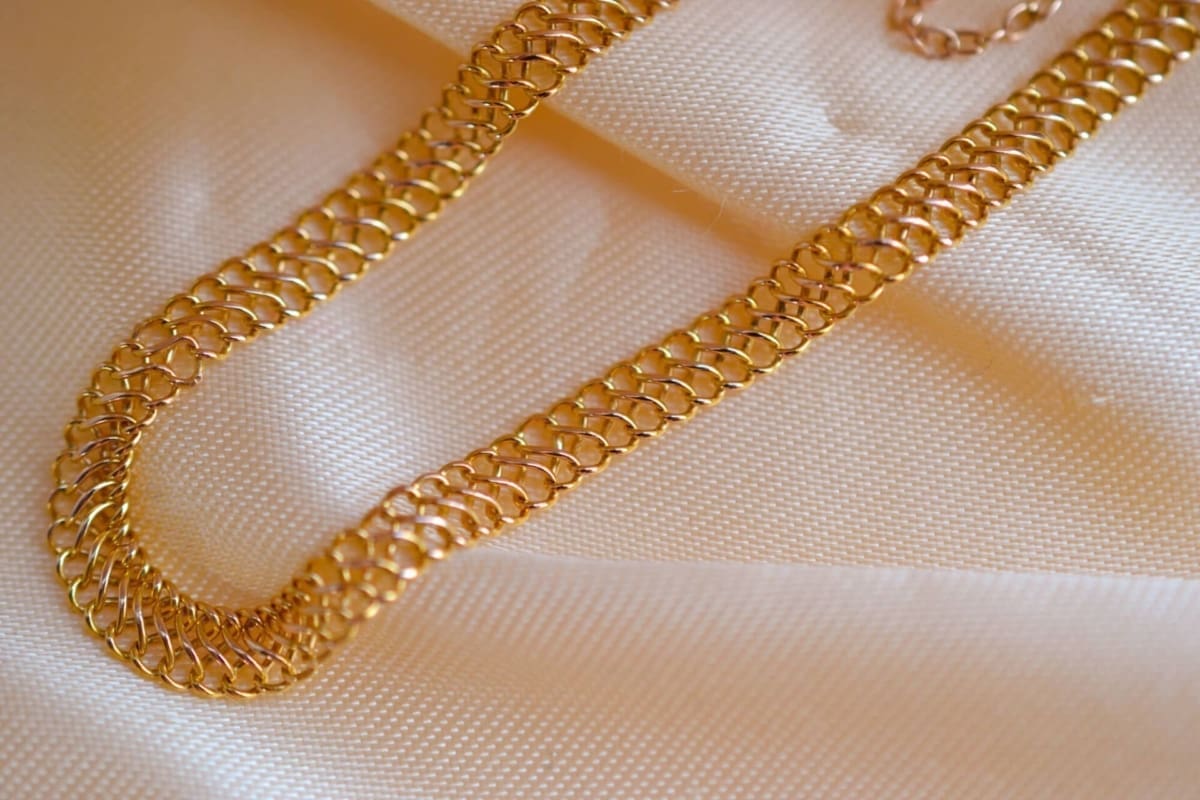 Bracelet ancien maille américaine - bracelet maille américaine