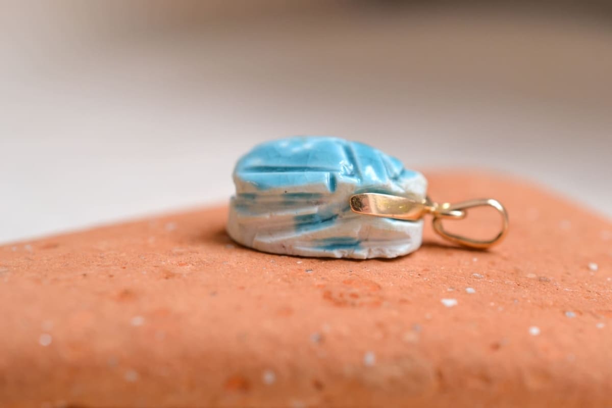 Pendentif scarabée Turquoise - pendentif Vintage