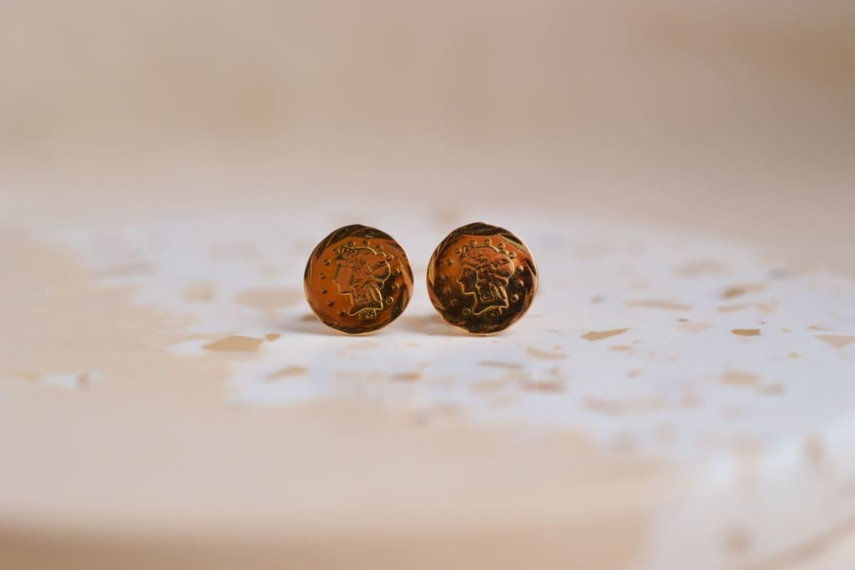 Puces d'oreilles profils mexicains - boucles d'oreilles anciennes