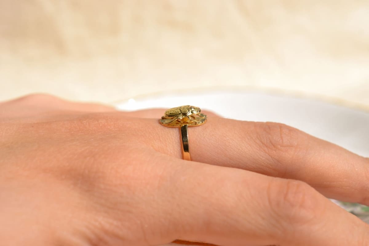 Bague Vintage Or jaune 18 carats