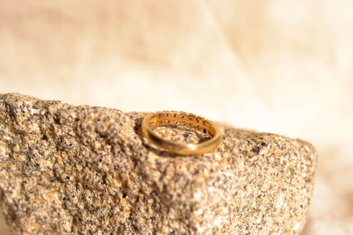 Jonc Vintage demi-américaine Diamants