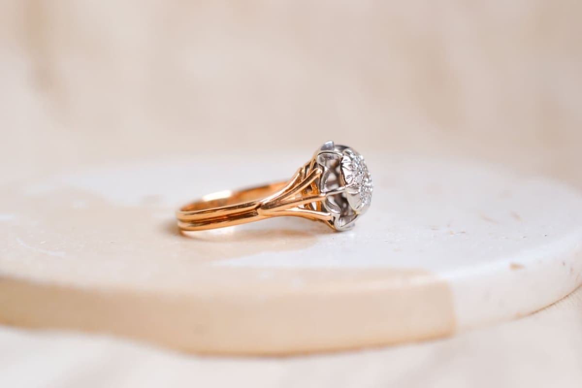 Bague circulaire 2 Ors Diamants