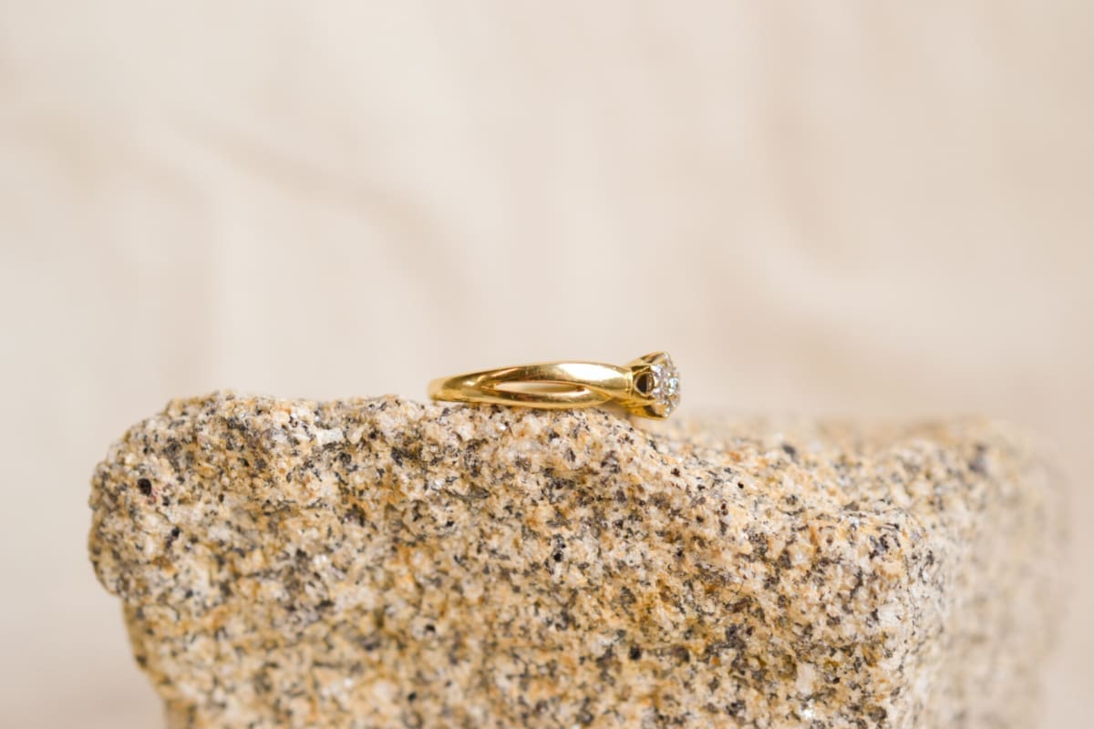 Bague Diamants en fleur - bague Vintage