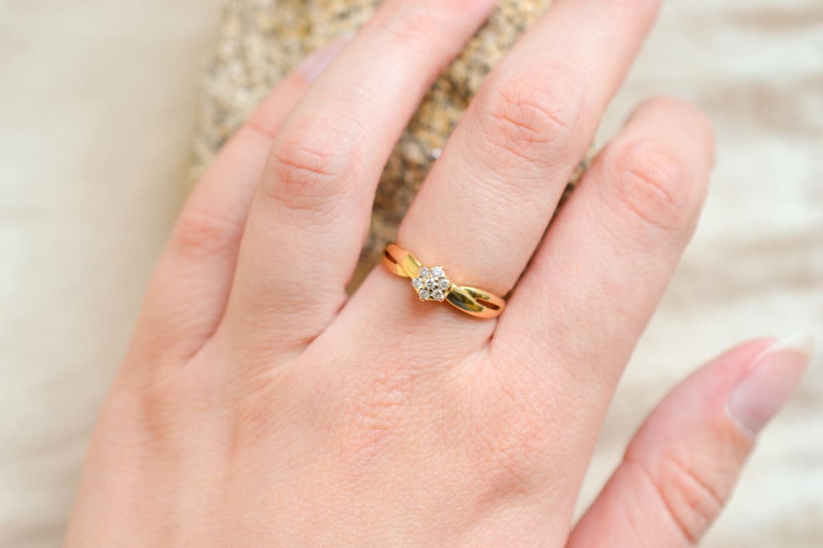 Bague Diamants en fleur - bague de fiançailles