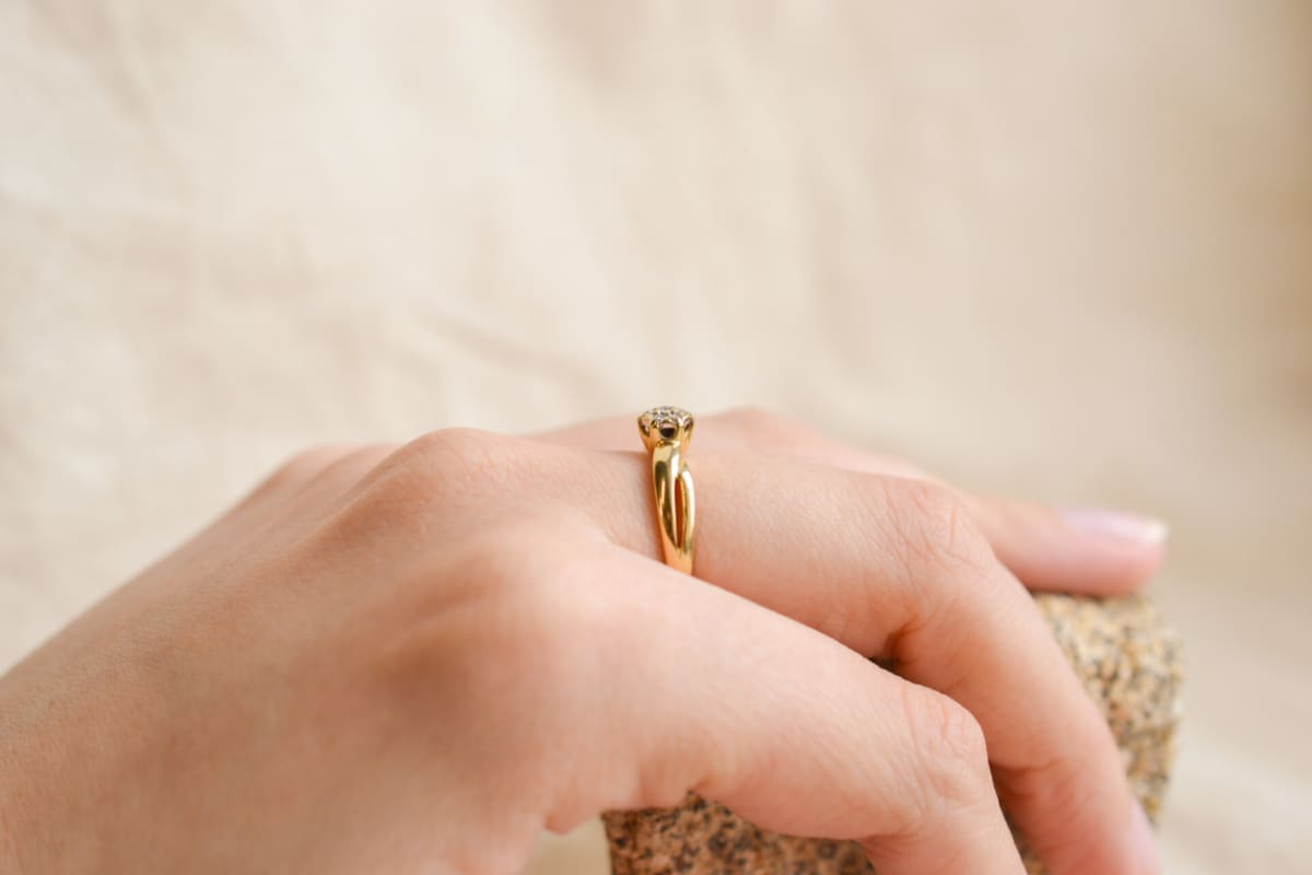 Bague Diamants en fleur - bague unique