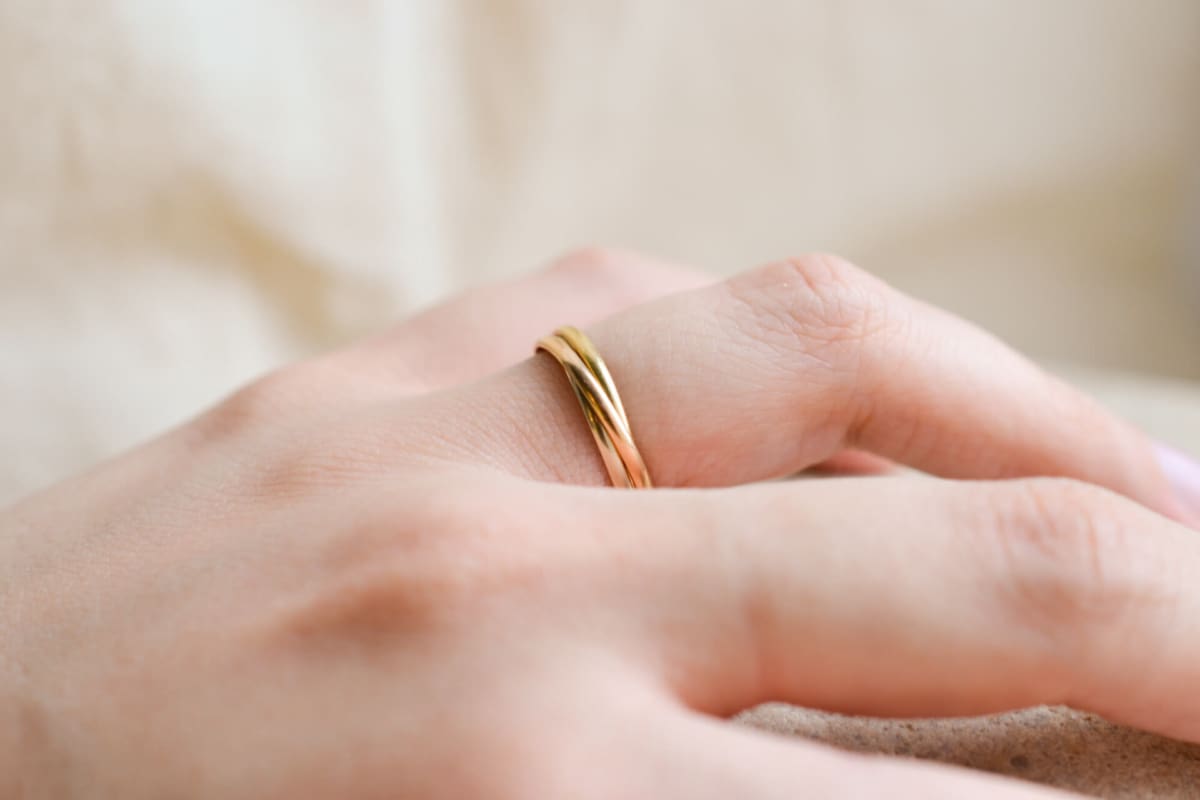 Pinky ring style Trinity 3 Ors 18 carats