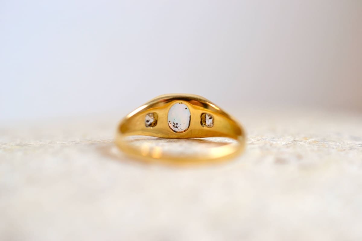 bague opale diamant