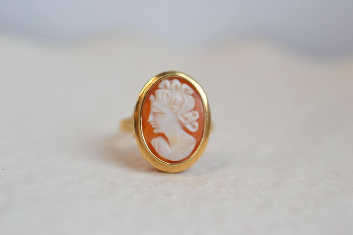 bague camee monture ajouree