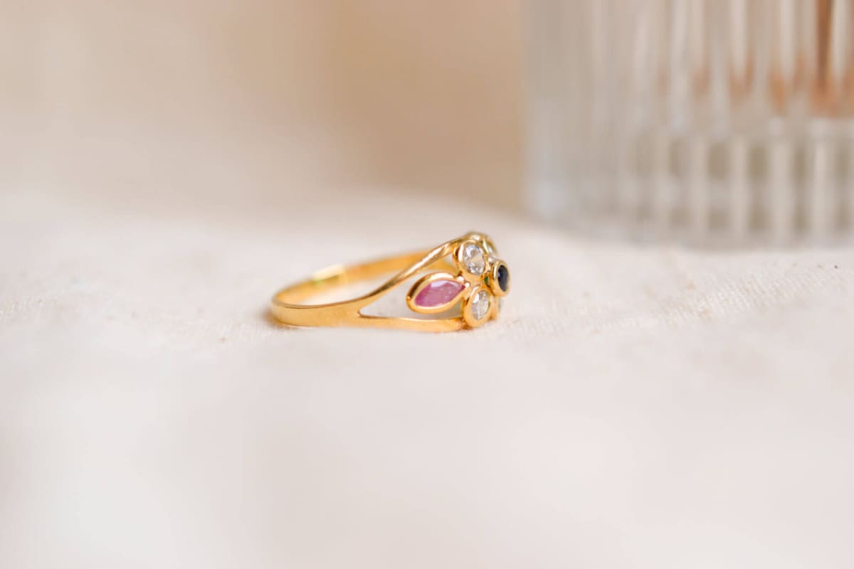 bague fleur et oxydes