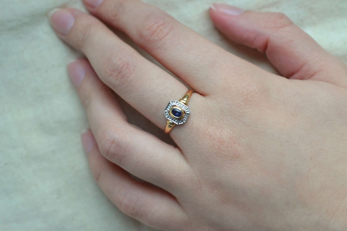 bague emeraude diamants art deco