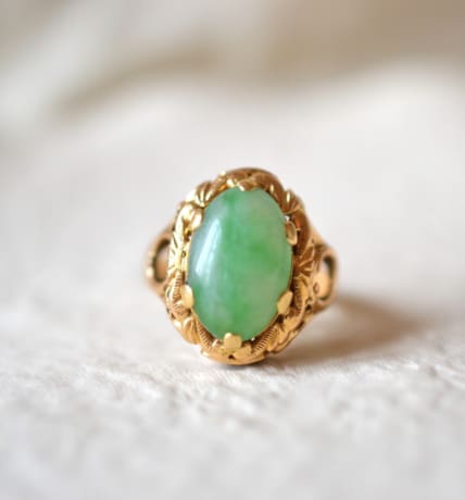 bague cabochon jade jadeite