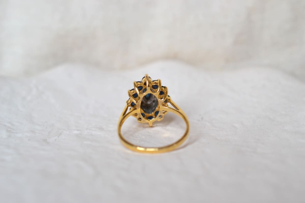 bague saphirs et diamants