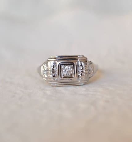bague art deco diamant