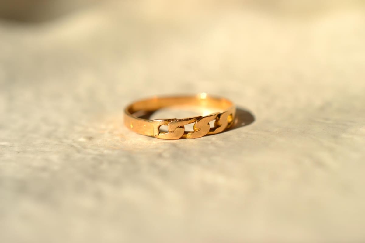 Bague gourmette or jaune