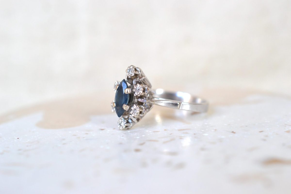 bague marguerite saphir