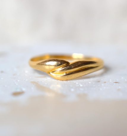 bague torsadee rainure