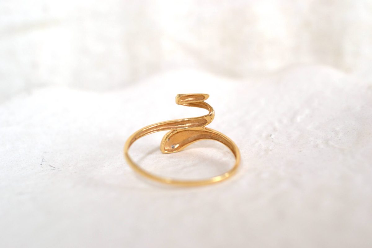 bague serpent or jaune 18 carats