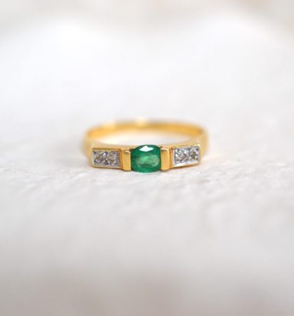 alliance émeraude diamants