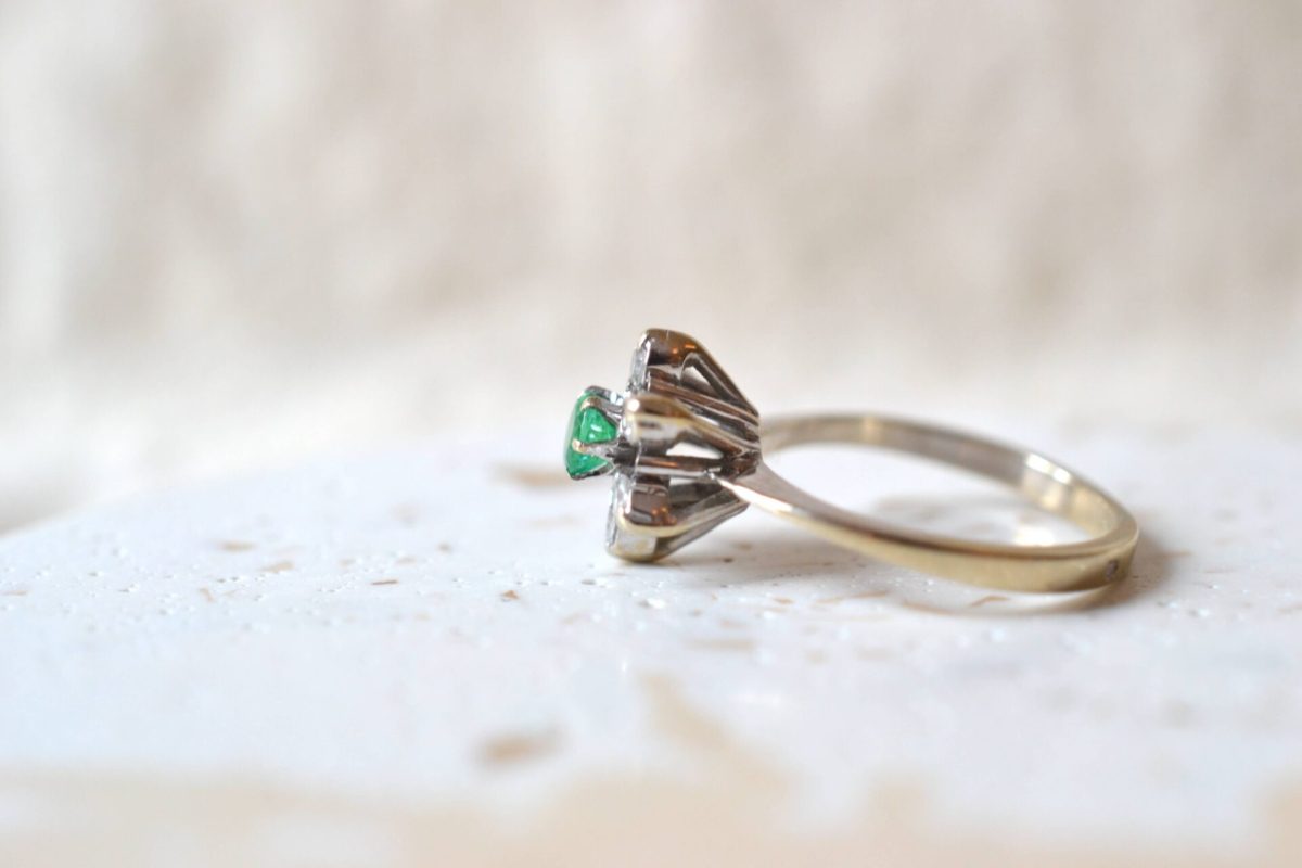 bague fiançailles émeraude