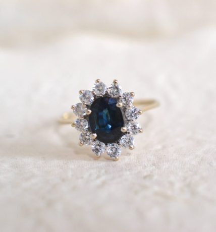 bague marguerite saphir