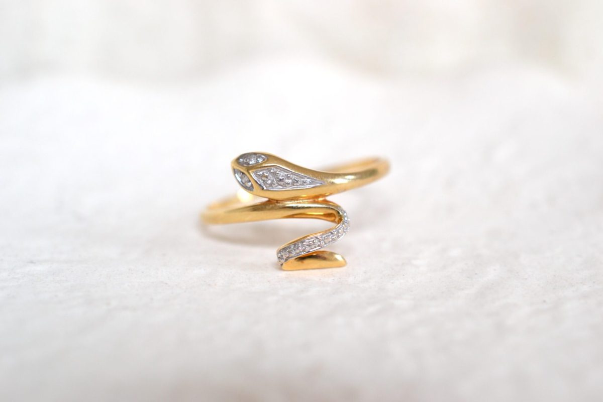 bague serpent 2 Ors Diamants