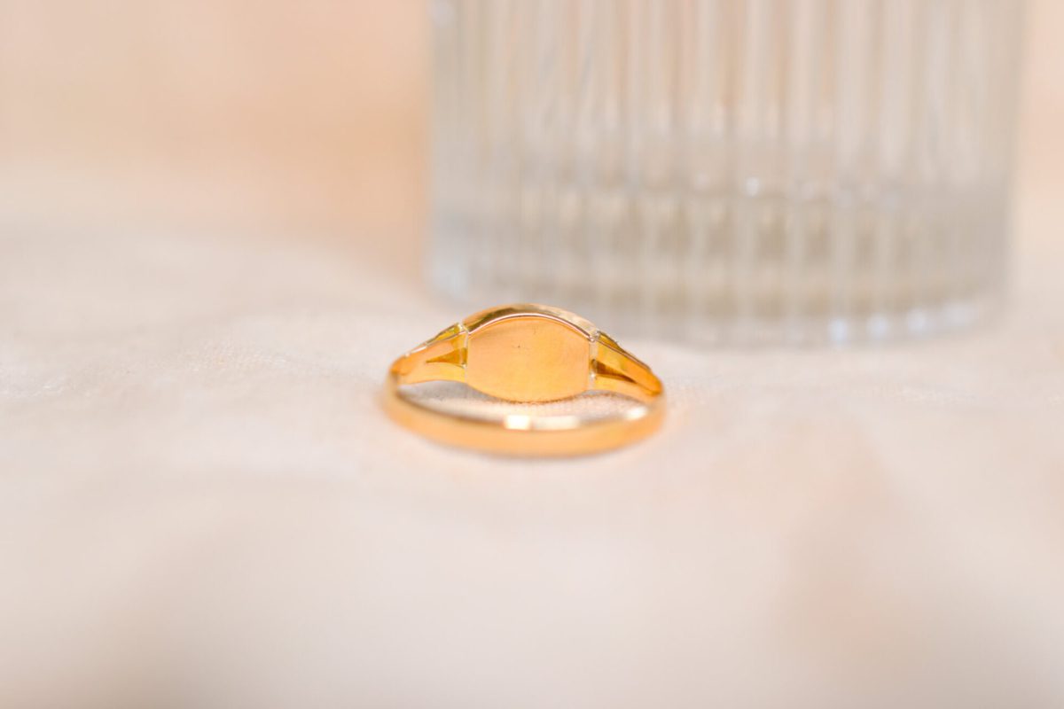 Chevalière en Or jaune et Or blanc 18 carats