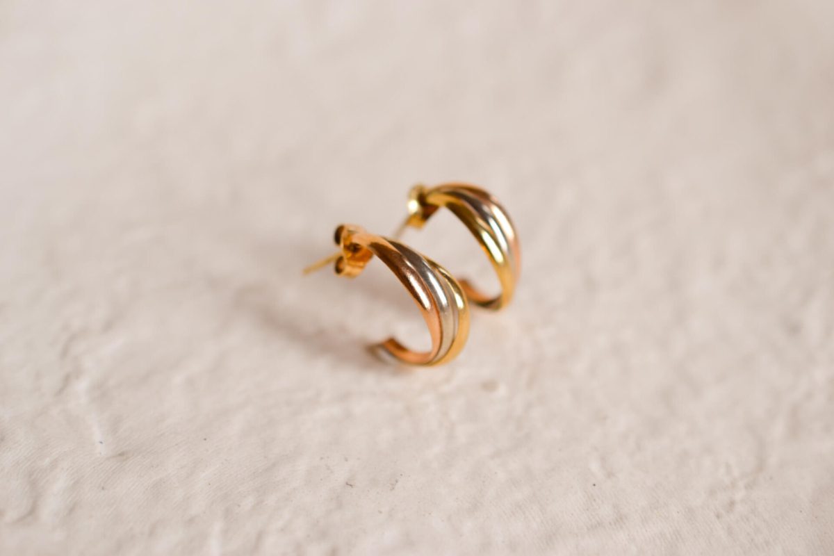 Demi-créoles 3 Ors 18 carats