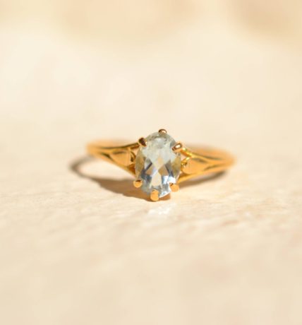 bague aigue marine ovale