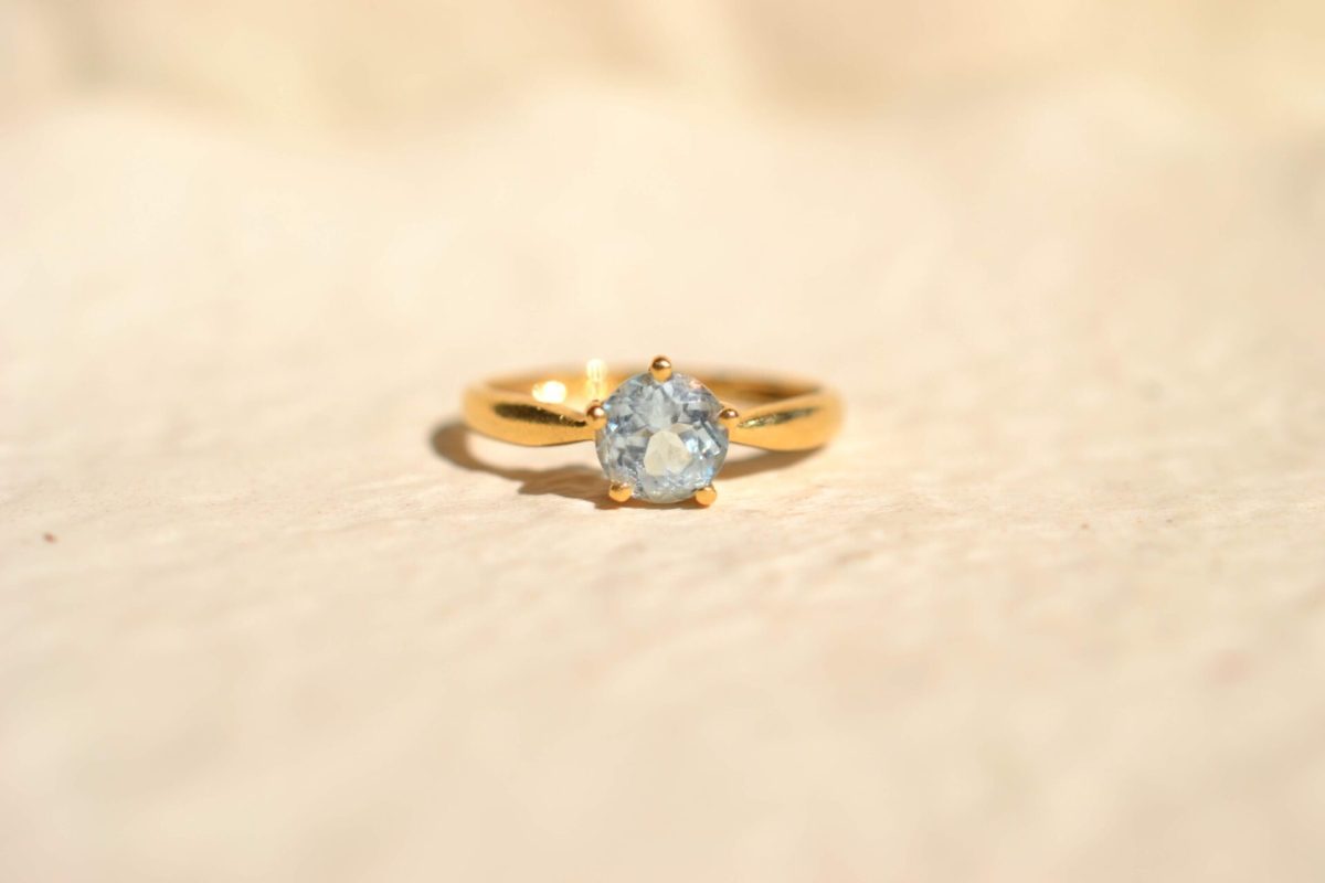 bague topaze bleue