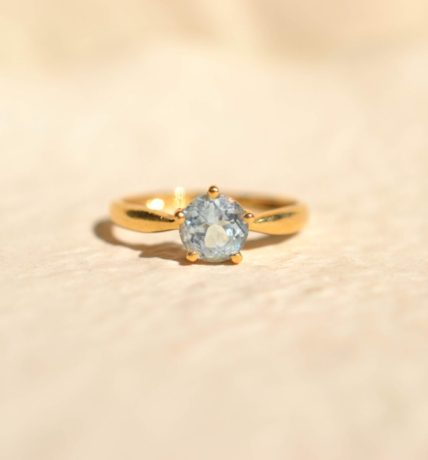 bague topaze bleue