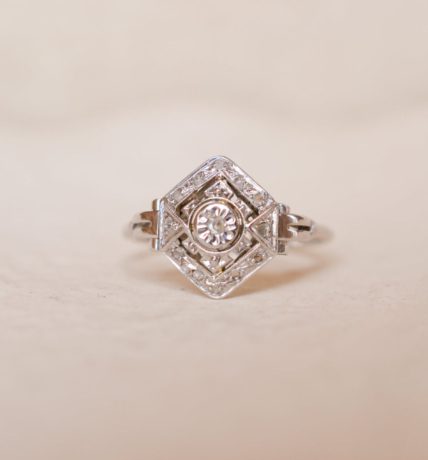 Bague Art Déco Or blanc