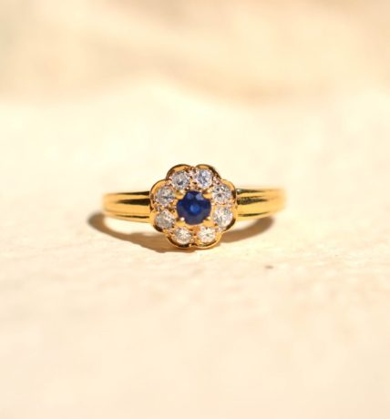 bague marguerite saphir