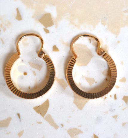 créoles ciselées or jaune