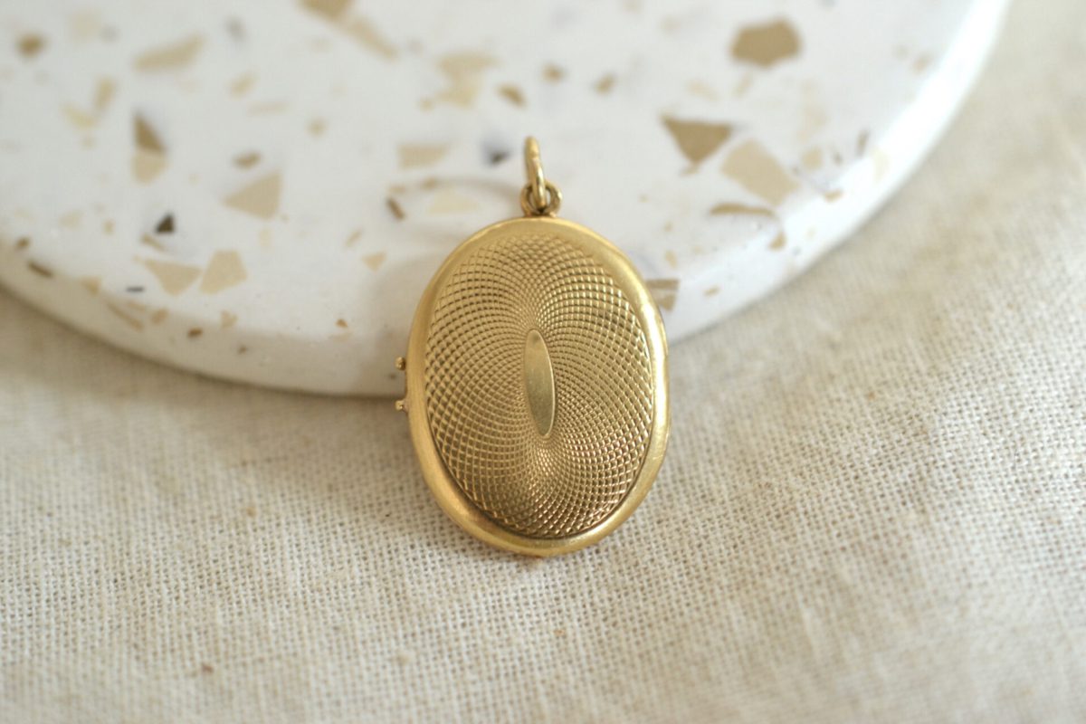 pendentif vintage or jaune