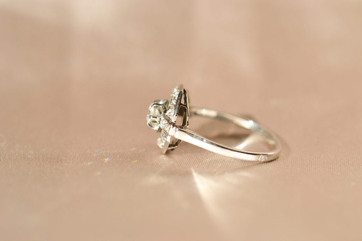 Bague octogonale Diamants