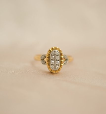 Bague début XXème diamants Or Platine