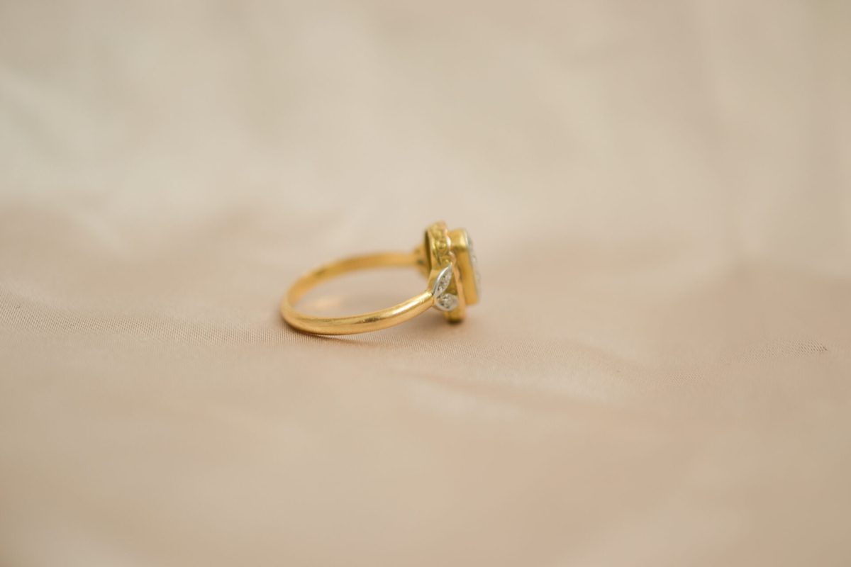 Bague début XXème diamants Or Platine